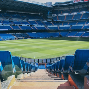 View on the stadium and the stands